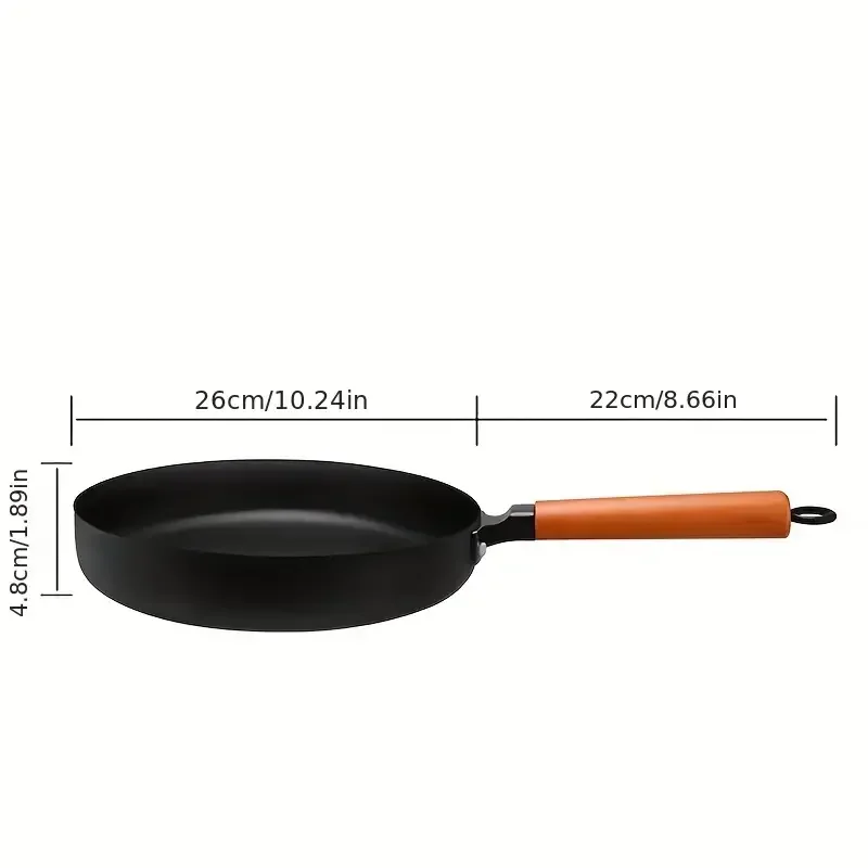 1pc home frying pan Non-stick pan, fried egg steak frying pan, stainless steel forging, suitable for induction cooker, gas stove