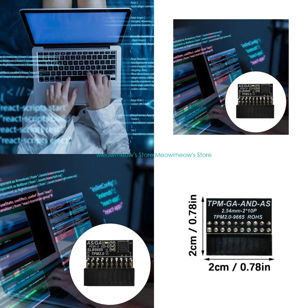 

W91A Professional 20Pin LPC Module TPM1.2 Security Module Trusted Platform Computer Adapter for Office Home Setting