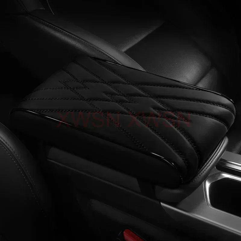 Universal Style Nappa Leather Car Armrest Box Mat for Renault Clio Talisman Chevrolet Sail Fiat Pailo Bravo Interior Accessories