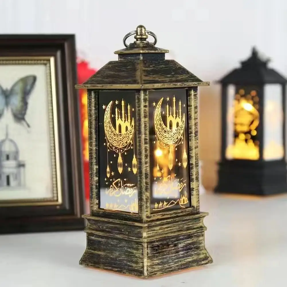 Lámpara Led Eid Mubarak para decoración de mesa, farol de Ramadán, adorno decorativo, centro de mesa, fiesta islámica, festival musulmán, E1f8