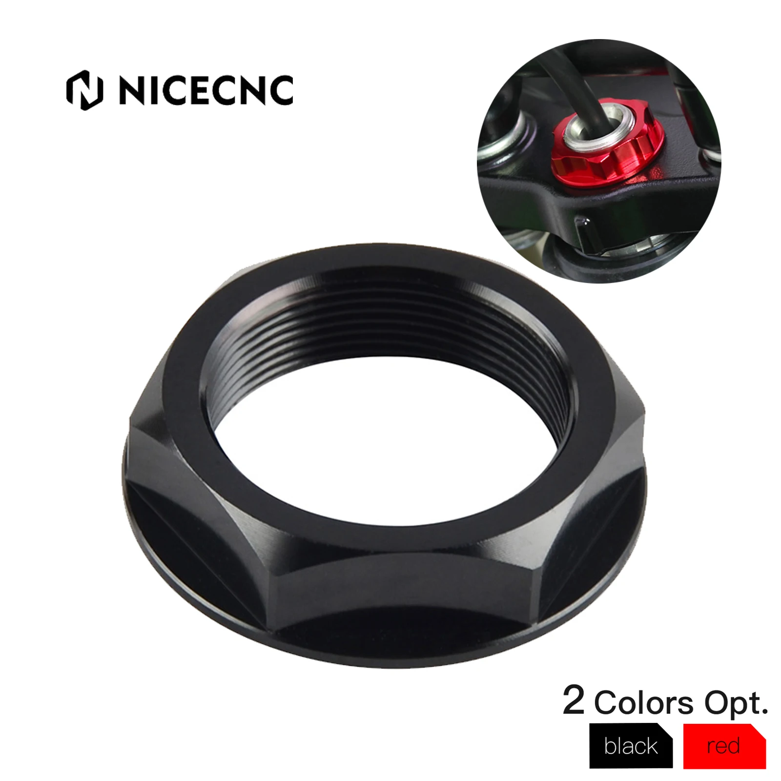 NICECNC Motorcycle M26 Steering Stem Nut Bolt  For Husqvarna TE250 TC250 2009-2013 SM250R 2009 TE TC 250 For Honda CRF 250R 450R