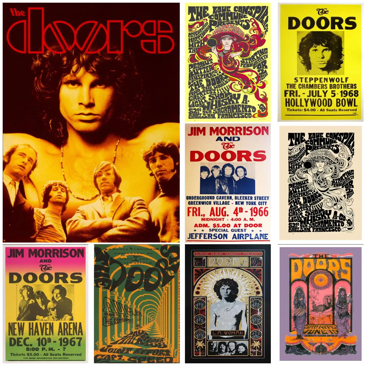 The Doors Singer Poster Canvas Decorative Art  Modern Wall Art Picture Print for Family Bedroom Decor