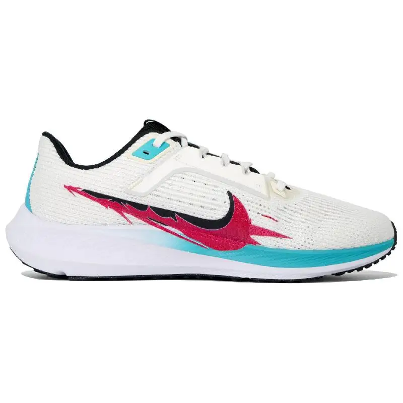 【ปรับแต่ง】Nike Air Zoom Pegasus 40 รองเท้าวิ่งผู้ชาย Low-top สีฟ้า/สีแดง/สีขาวรองเท้าผ้าใบรองเท้า FZ5055-101