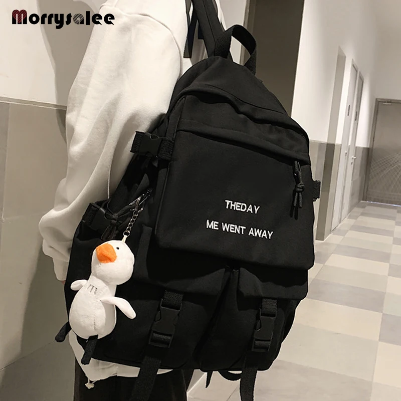 

Enopella Waterproof Men Big Backpack Nylon Business Travel Black Rucksack College School Bag for Teenage Girl Female Mochila