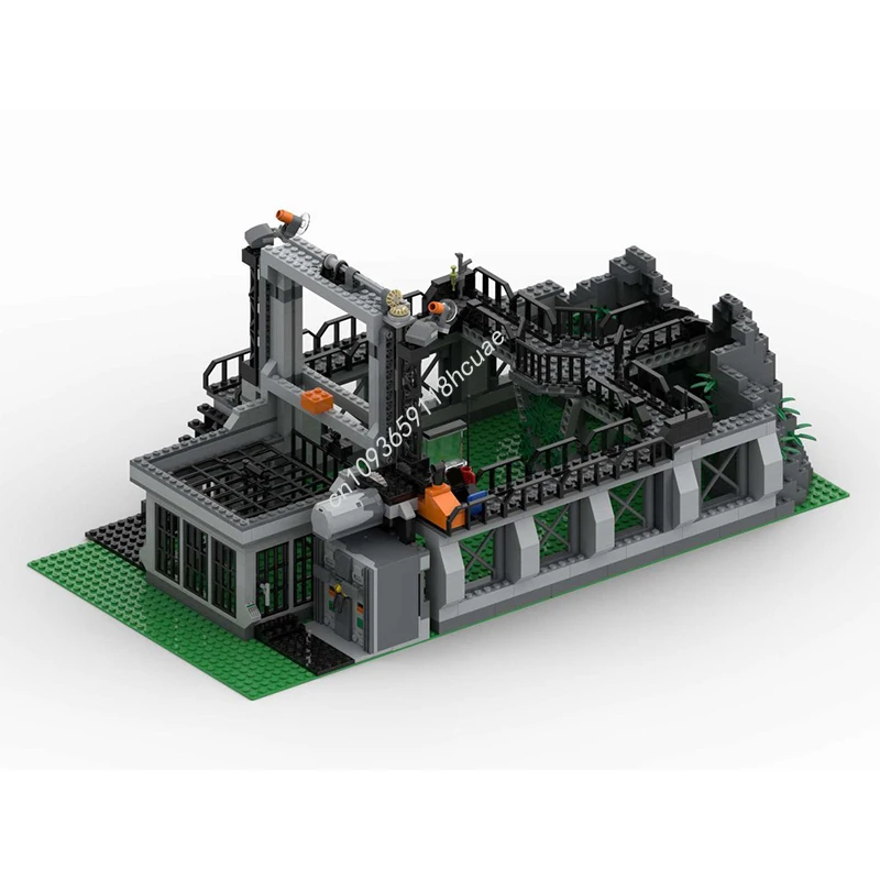 637PCS MOC JurassicS World_Raptors Cage_PF Modular Model Building Blocks Stacking Bricks Creative Educational Toys Kid Gift Diy