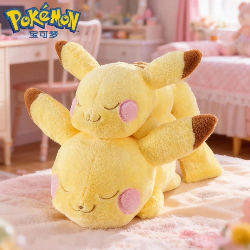 50-70-90cm-cartoon-cute-pikachu-sleeping-style-plush-doll-pokemon-plushies-comfortable-soft-throw-pillow-children-toys-gifts