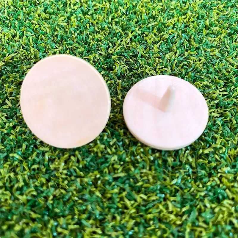 ABLB-20Pcs Wooden Golf Position Markers Heavy Duty Natural Wood Ball Markers For Accurate Alignment Quick Soil Insertion