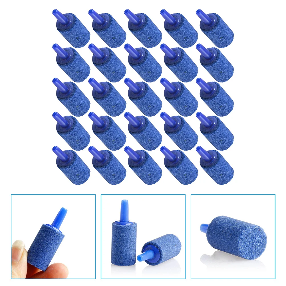 25 Pcs Aquarium Air Stone Bubble Stones Diffuser Small Bubbler Fish Tank Tanks Regulator for Supplies