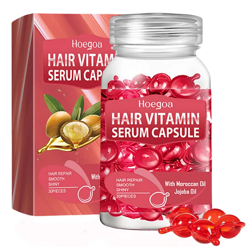 

Leave-in Hair Oil Capsules Supple Dry Hair Keratin Plant Complex Dry Damaged Hair Repair Female Care Products Gifts for Women