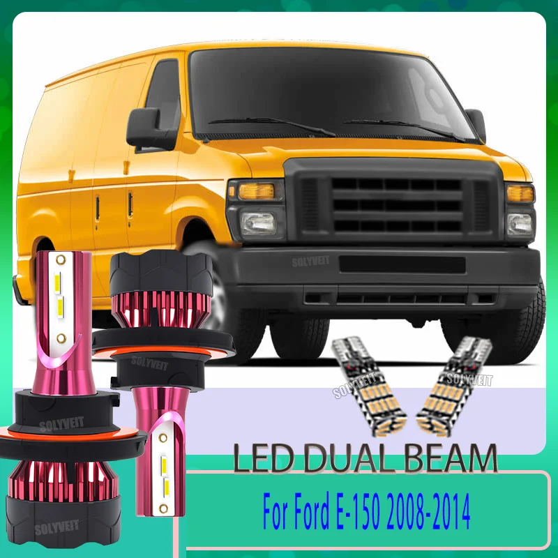 

Easy Fit Design Car Headlight Bulb LED 9008/H13 Dual High/Low Beam Fan Cooled For Ford E-150 2008 2009 2010 2011 2012 2013 2014