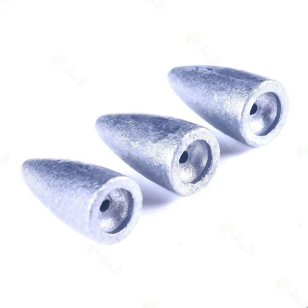 5/10/15/20/40pcs 1.75g-21g Fishing Lead Sinkers Lead Carp Fishing Fishing Weight Sinker weight Hollow Lure Lead Weights