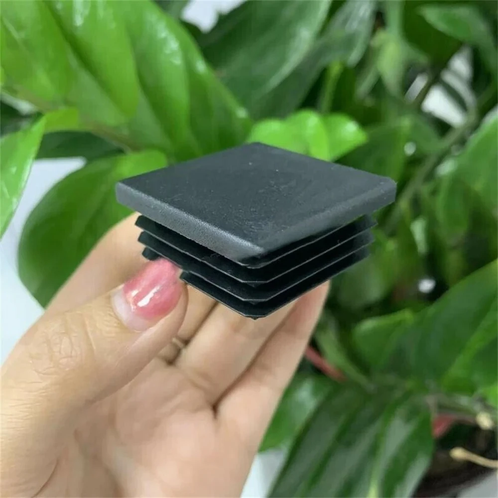 Square Plastic Black Blanking End Caps 30x30mm Tube Pipe Inserts Plug Bung