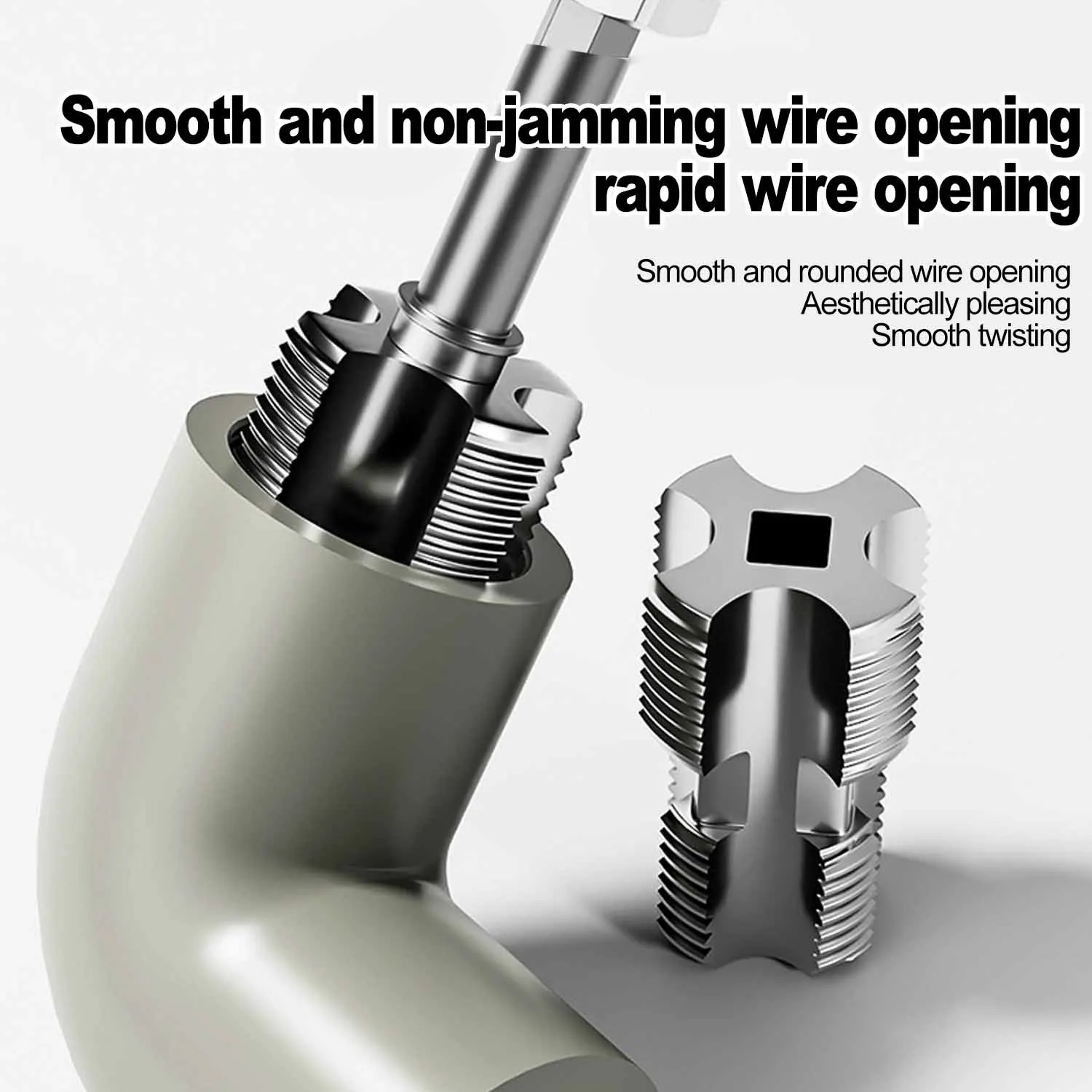 Pipe Threader Tool High-Speed Steel Ribbon Pipe Opener Faucet Installation Electric Drill Water Pipe Threader Tools Accessories