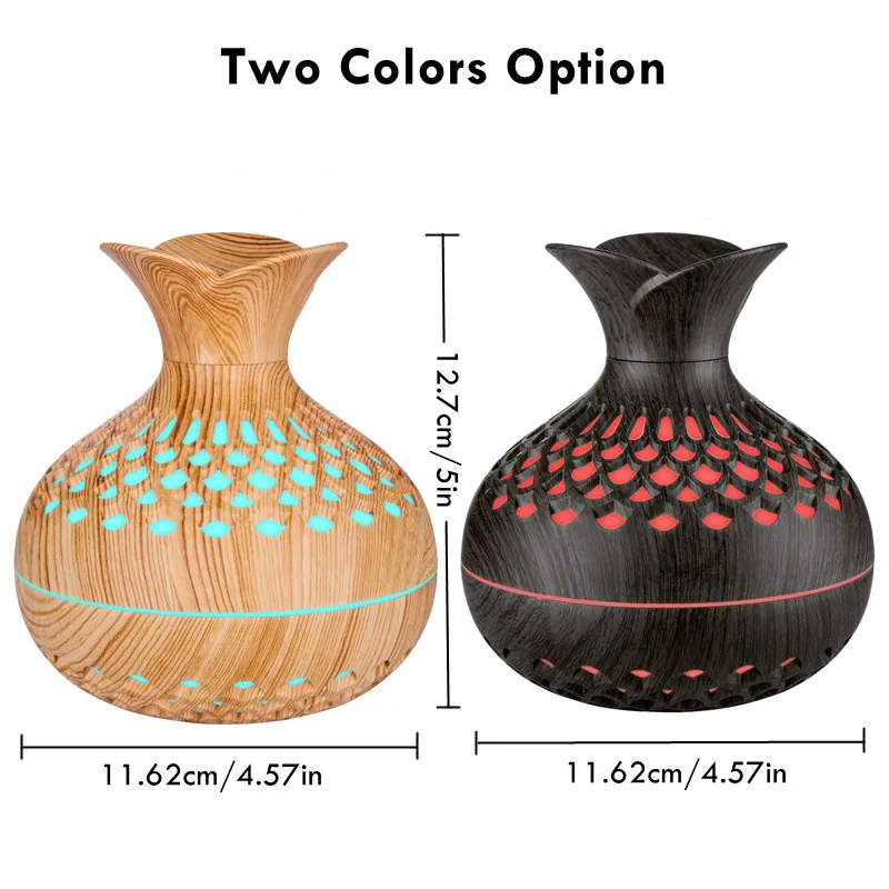 300ml USB Air Humidifier, Mini Humidifier Desktop Humidifier, Hollow Vase Shape Humidifier With Colorful Night Lights