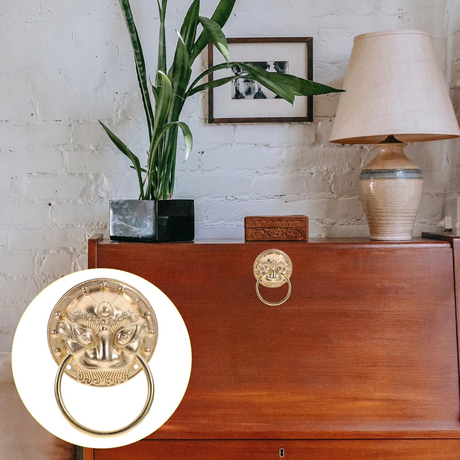 

Solid Metal Door Knocker Gate Handle Decorative Hardware Home Security Vintage Pulls For Front Doors Alloy Easy