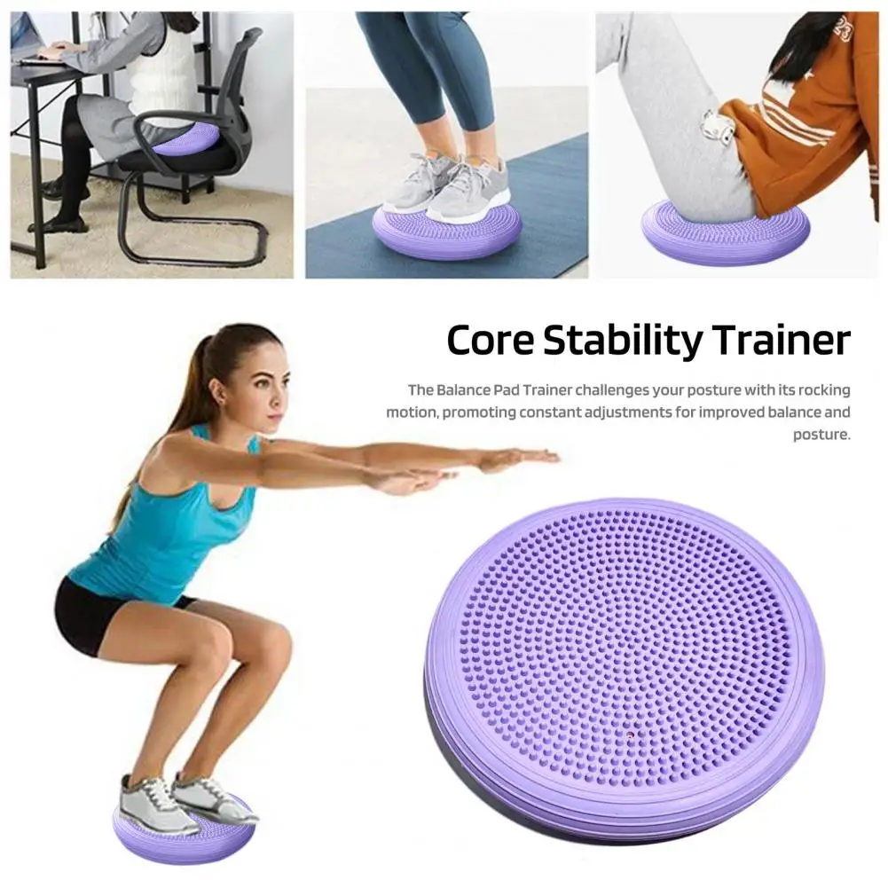 High-density Pvc Cushion Pvc Yoga Balance Pad with Air Pump for Core Workout Stability Training Wobble Balance Cushion for Disc