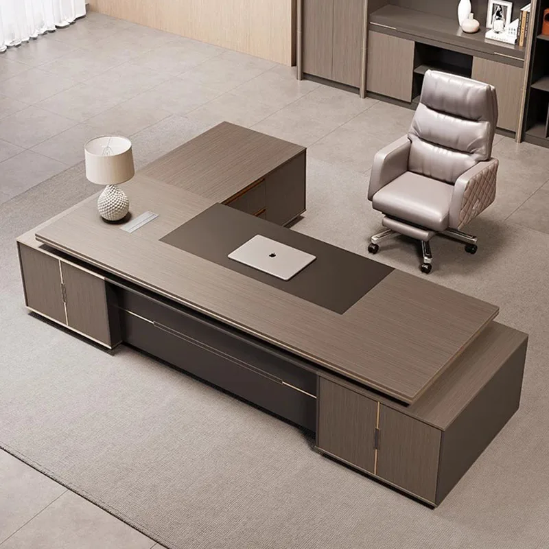 Luxury Supplies Office Desk European Storage Reception Floor Monitor Computer Desks Standing Bookshelf Mesa Escritorio Furniture