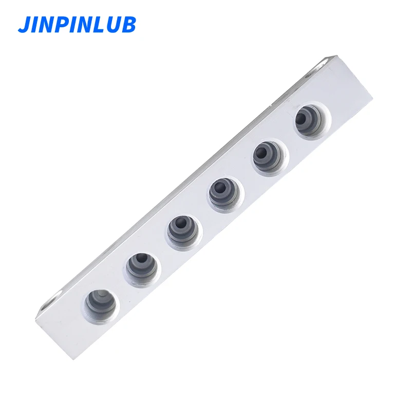 JINPINLUB 2-12way aluminum oxide alloy distributor block oil pipe junction connector for metering valve