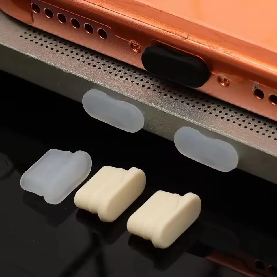 Type C Dustplugs USB-C Dust Cover Soft Silicone Type-C Charging Port Protector Protective Anti-dust Caps for IPhone Samsung - view 4