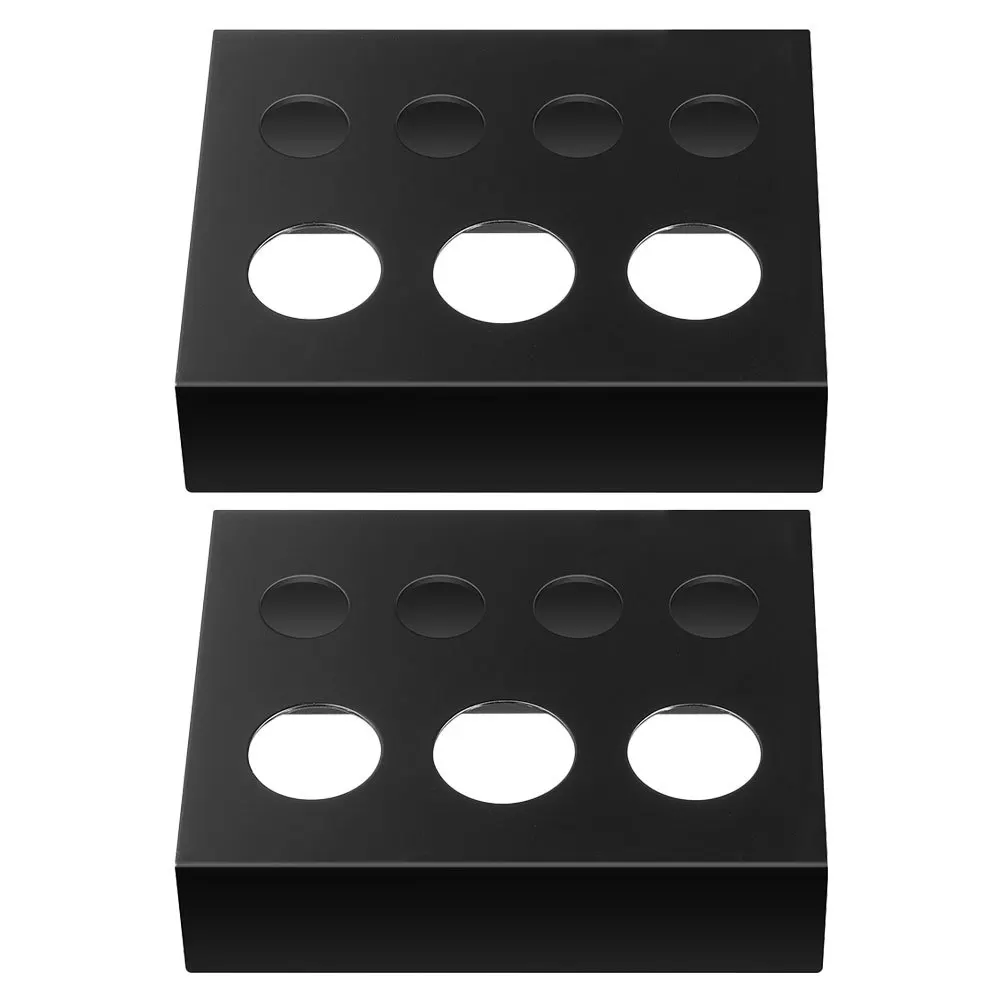 

2Pcs Tattoo Ink Cup Holder Rectangular 7-Hole Metal Pigment Rack Organizer Stand for Supplies Pen Cup Holder for Desk