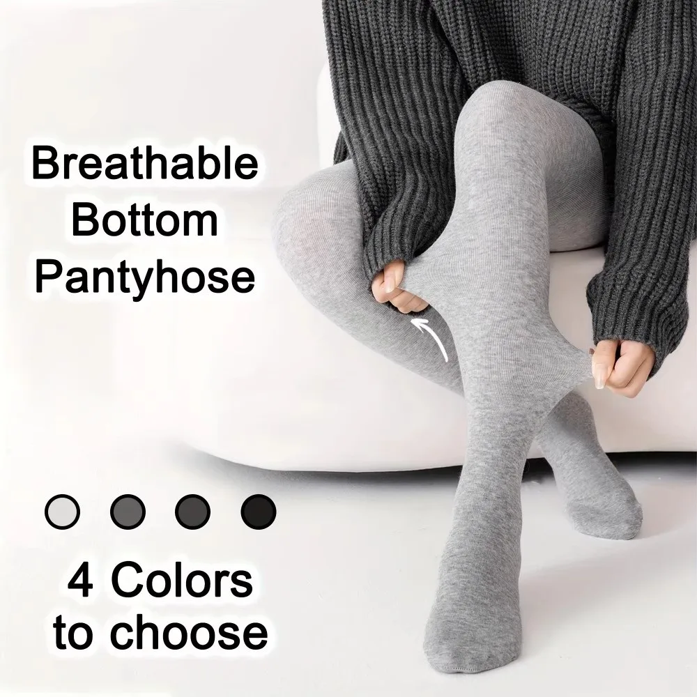 Elastic High Waist Warm Pressure Tights Breathable High-Density Knit Stockings Machine Washable Stretchy Leggings Spring