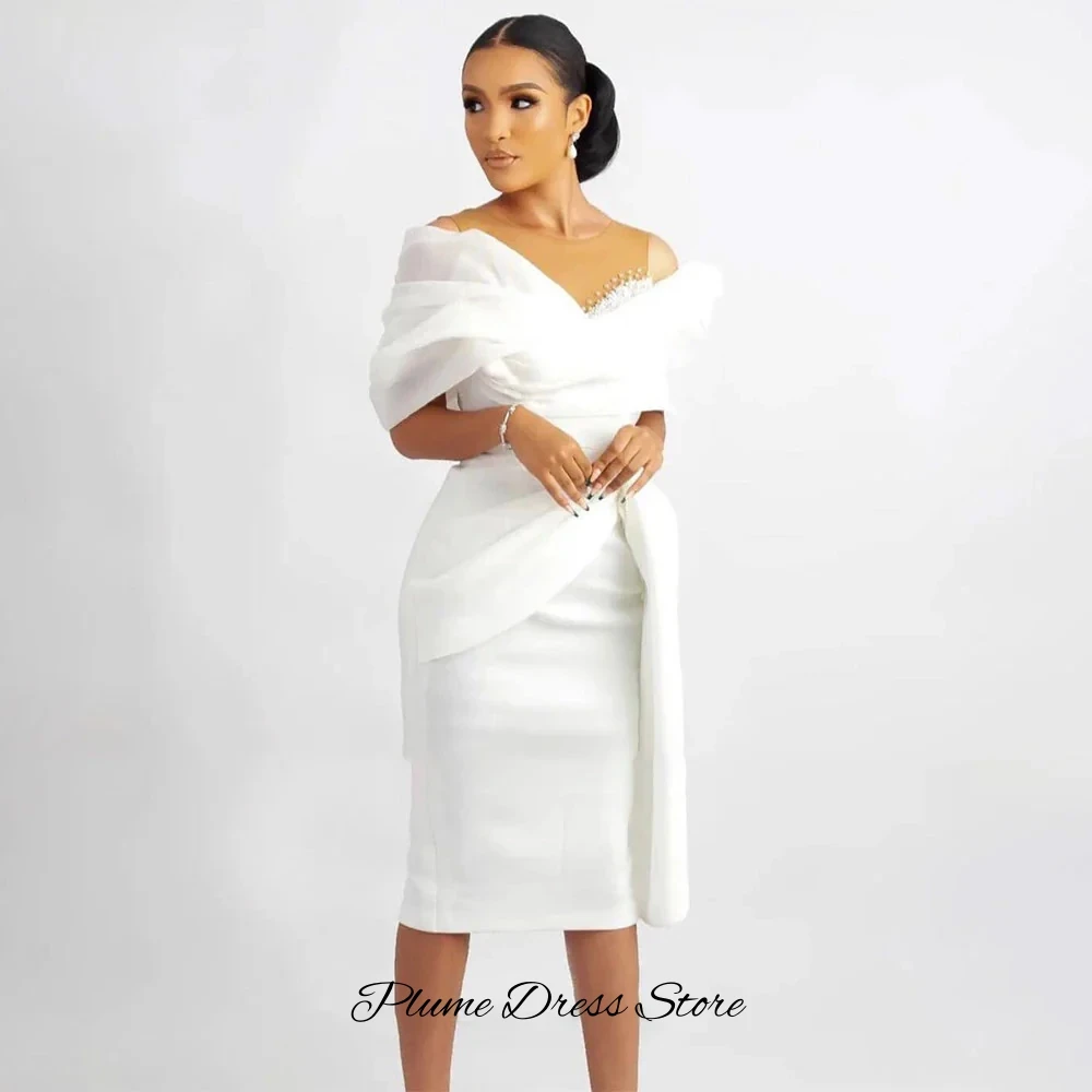 Customized Sweetheart Pleats with Off the Shoulder Classic Mermaid Organza Vestido De Novia High Quality Satin Wedding Dress