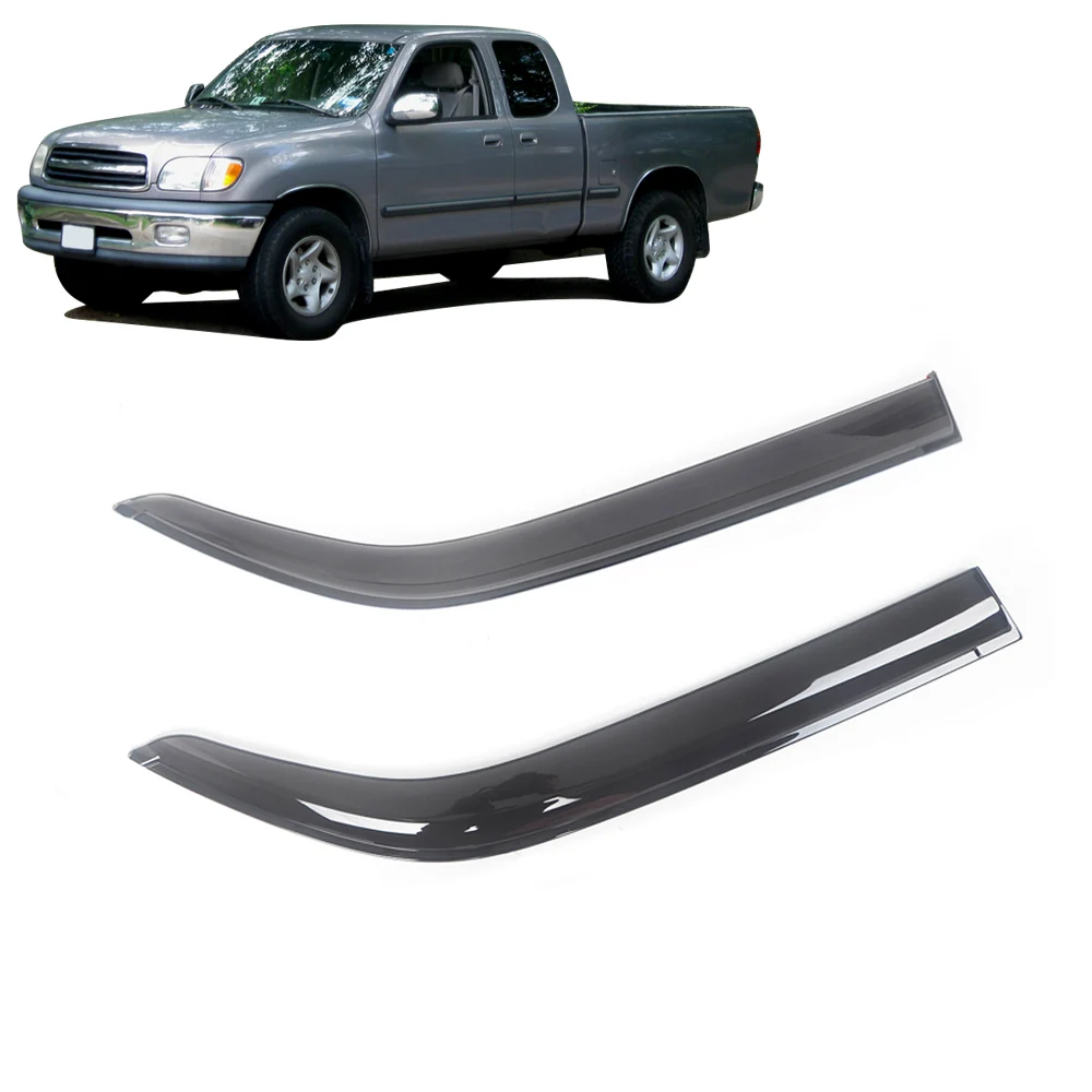 

Для Toyota Tundra 2000-2018 пикап кабины черный тонированный козырек на боковое окно автомобиля, вентиляционные навесы, навесы, защита от дождя, дверной вентилятор