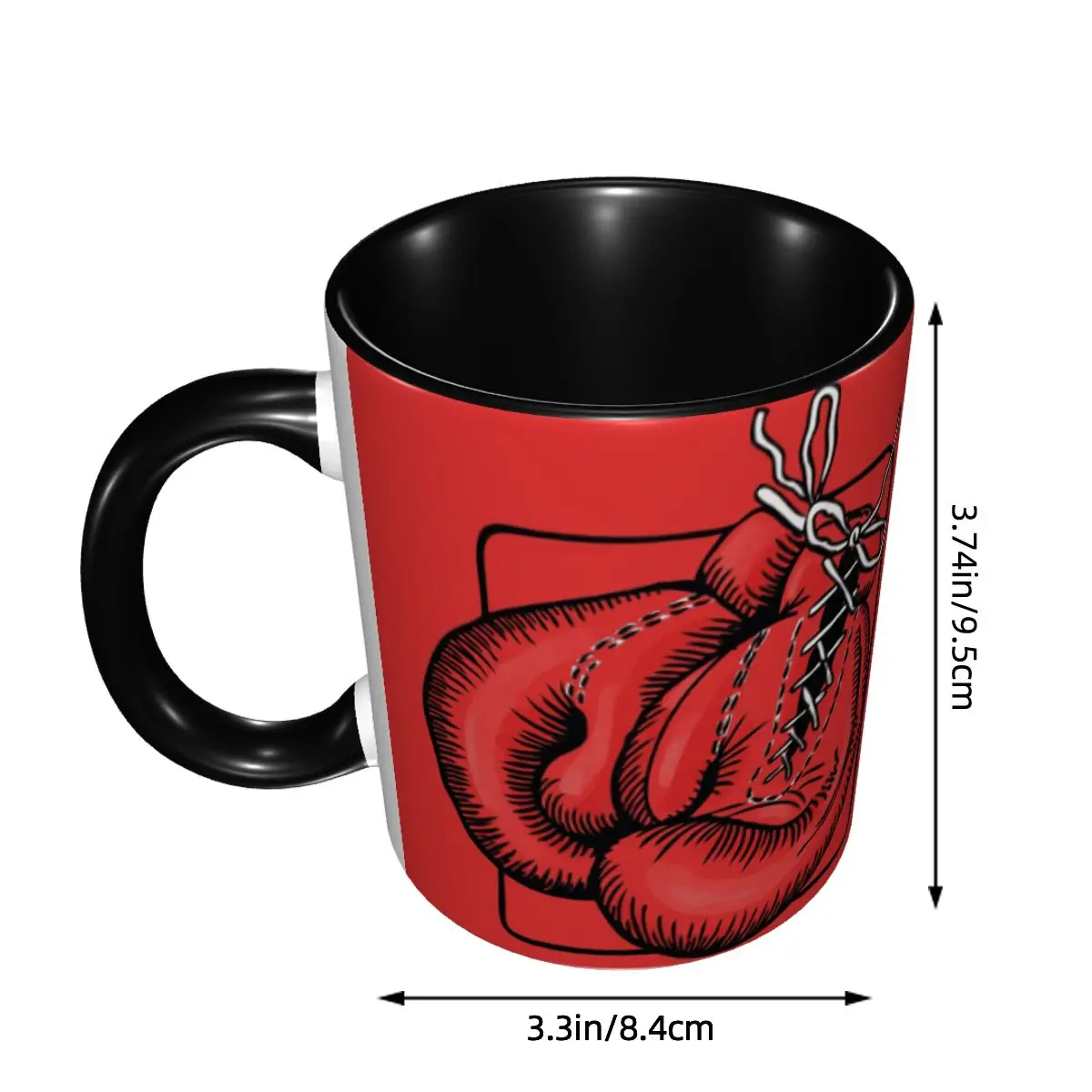Red Boxing Gloves Mug Funny Ceramic Coffee Cups Tea Mugs Milk Cup Drinkware Gift for Woman Man