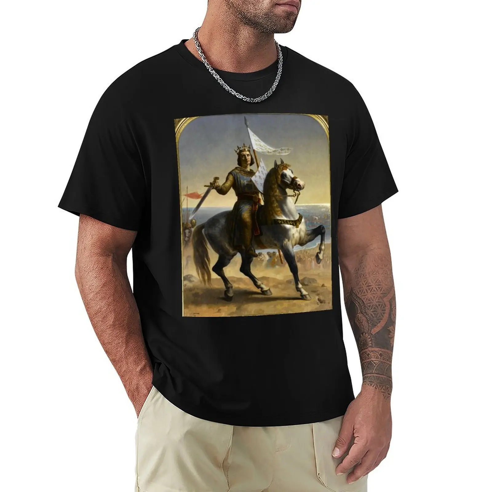 

Louis IX (Saint Louis), King of France (1844) - Emile Signol T-Shirt funny gifts oversize t-shirts man workout shirts for men