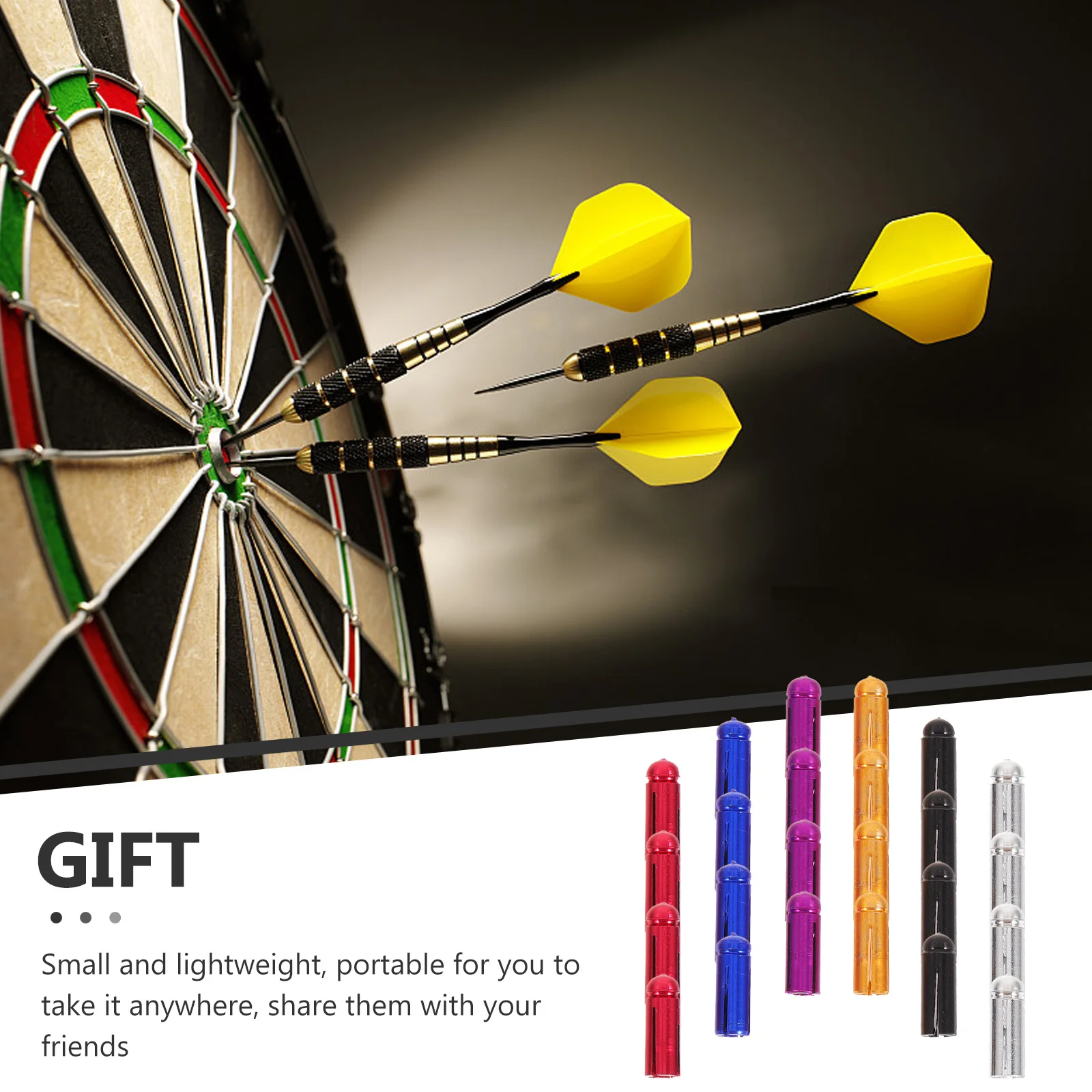 24 Pcs Golden Retriever Dart Wing Corrector Child Suit Aluminum Alloy Flight Protectors