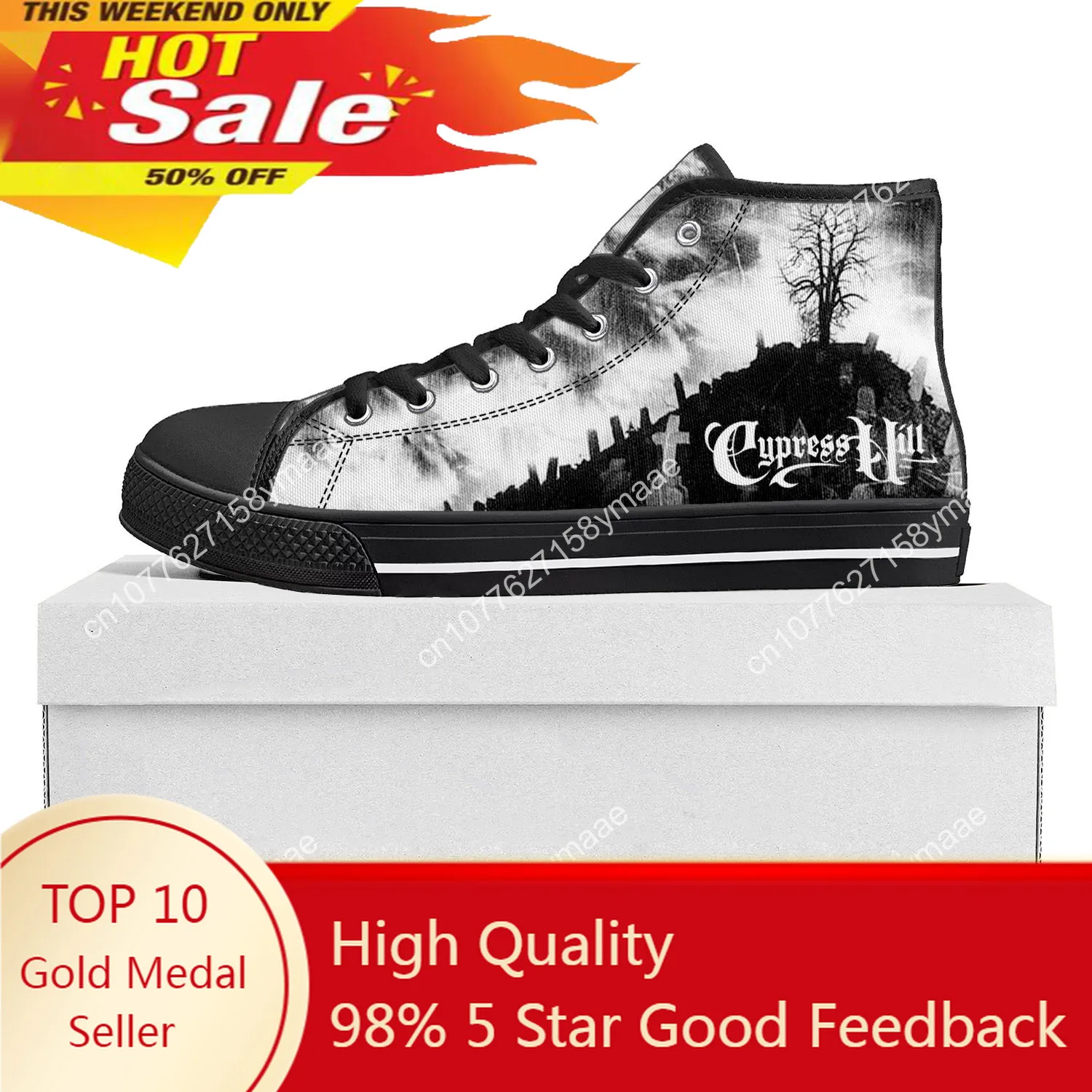 

Cypress Hill Hip Hop High Top High Quality Sneakers Mens Womens Teenager Canvas Sneaker Casual Custom Made Shoes Customize Shoe