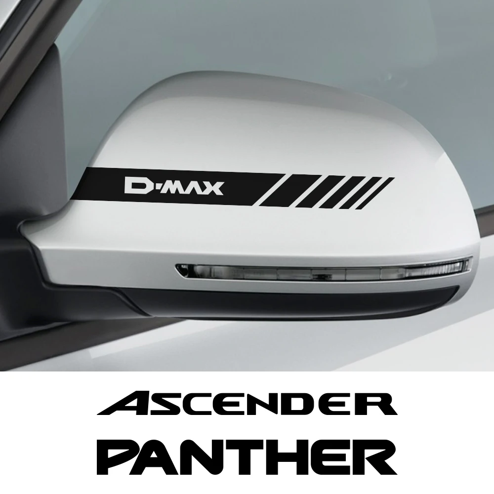 2PCS Car Rearview Mirror Stickers For Isuzu PANTHER ASCENDER D-MAX S X Auto Tuning Accessories Vinyl Film Decals