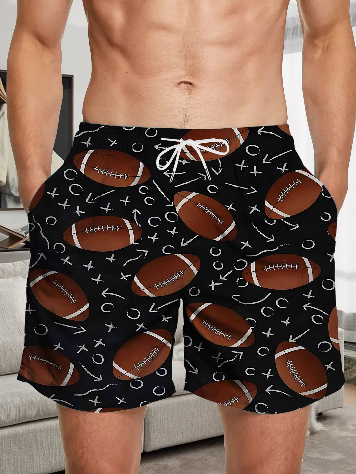 

Holiday Beach Shorts Men Digital All Over Print Quick Dry Polyester Lounge Pants