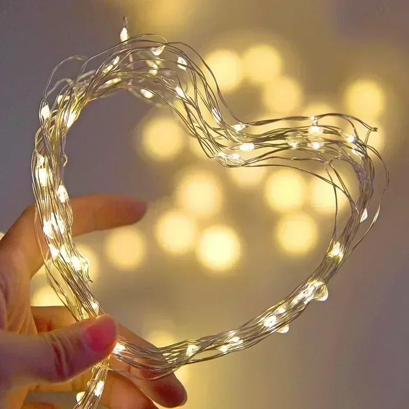 1M 2M 5M 10M Copper Wire LED String Lights Holiday Lighting Fairy Garland for Christmas Tree Wedding Party Decoration