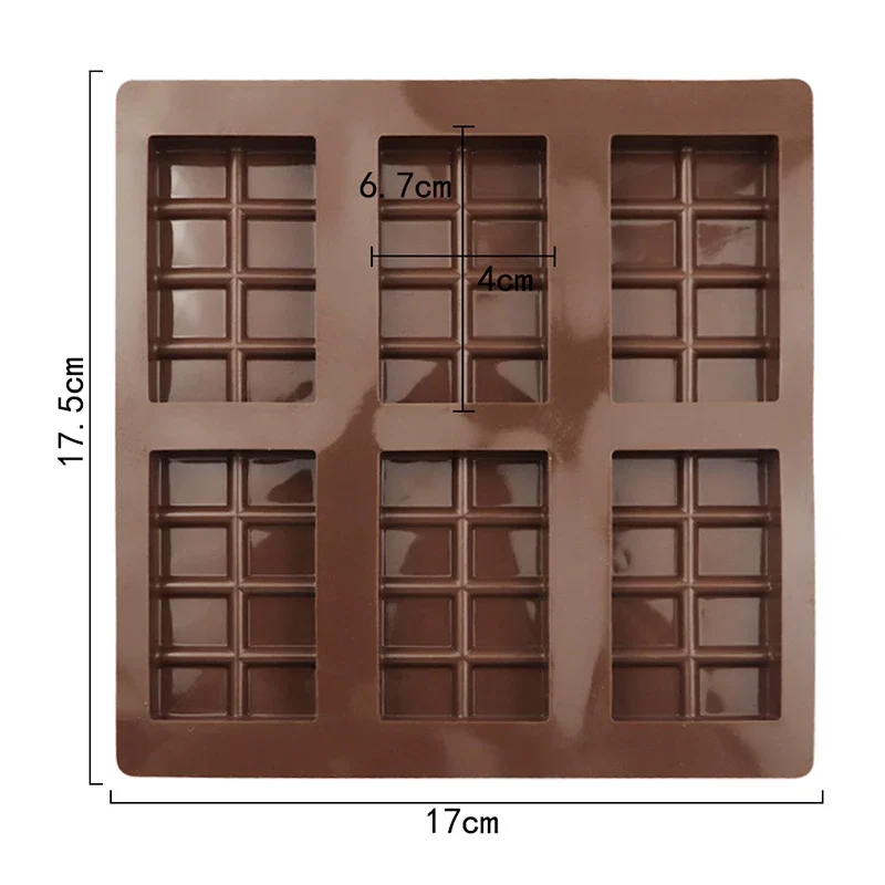 New Chocolate Silicone Mold Candy Bar Snap Candy Break Apart Protein And Engery Stick Making Tools Wax Melt DIY Handmade Kitchen