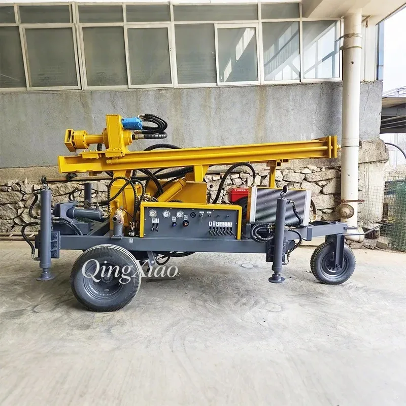 FOB High Efficiency Wheel Pneumatic Water Well Drilling Rig Wide Drilling Depth Range Widely Used In Irrigation Water Collection