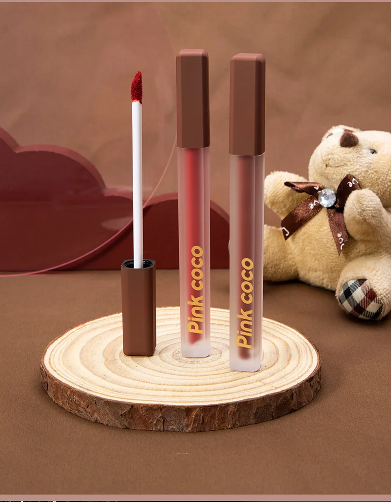 مجموعة أحمر شفاه مخملي غير لامع مكونة من 6 ألوان، ظلال غنية للمكياج، ملمع شفاه مقاوم للتلطخ وطويل الأمد، مكياج تجميل بالجملة