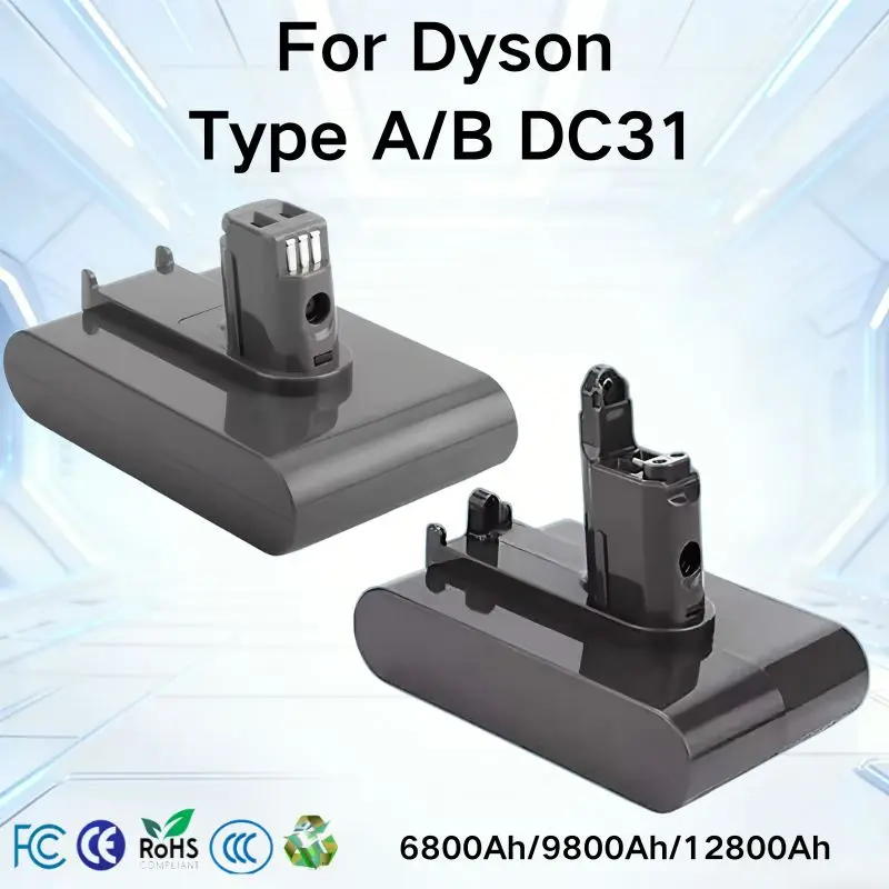For Dyson TypeA Or B 22.2V Li-ion Vacuum Battery For Dyson DC35 DC45 DC31 DC34 DC44 DC31 Animal DC35 Animal Durable And Strong