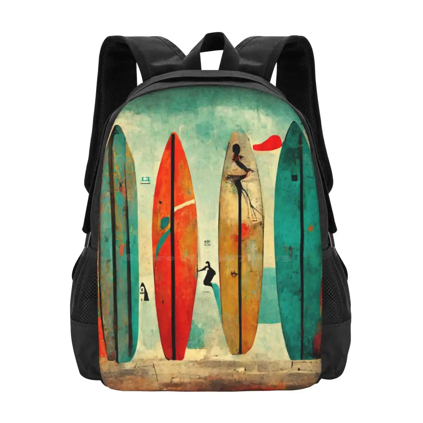 

Surfboards Vintage Lifestyle Hot Sale Schoolbag Backpack Fashion Bags Retro Vintage Lifestyle Surfer Summer Vacation Beach Sea