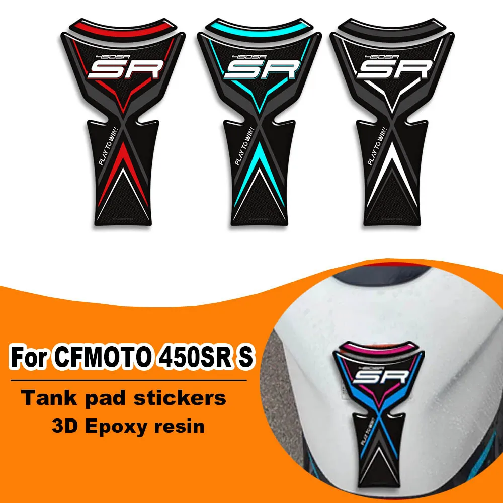 

Для CFMOTO 450 SR S 450 SR 450SR 2023- крышка топливного бака мотоцикла, 3D гель, наклейки из эпоксидной смолы, защита водонепроницаемых наклеек, комплект