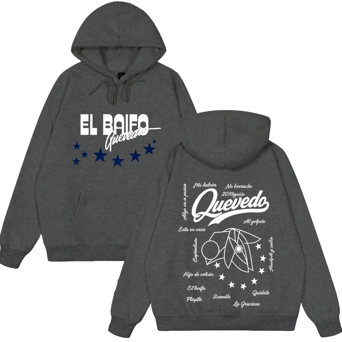 QUEVEDO EL BAIFO Album 2026 Tour Grafik-Hoodie für Herren und Damen Ästhetischer Trend-Sweatshirt Locker Lässig Vintage Übergroßer Pullover – Detail 7
