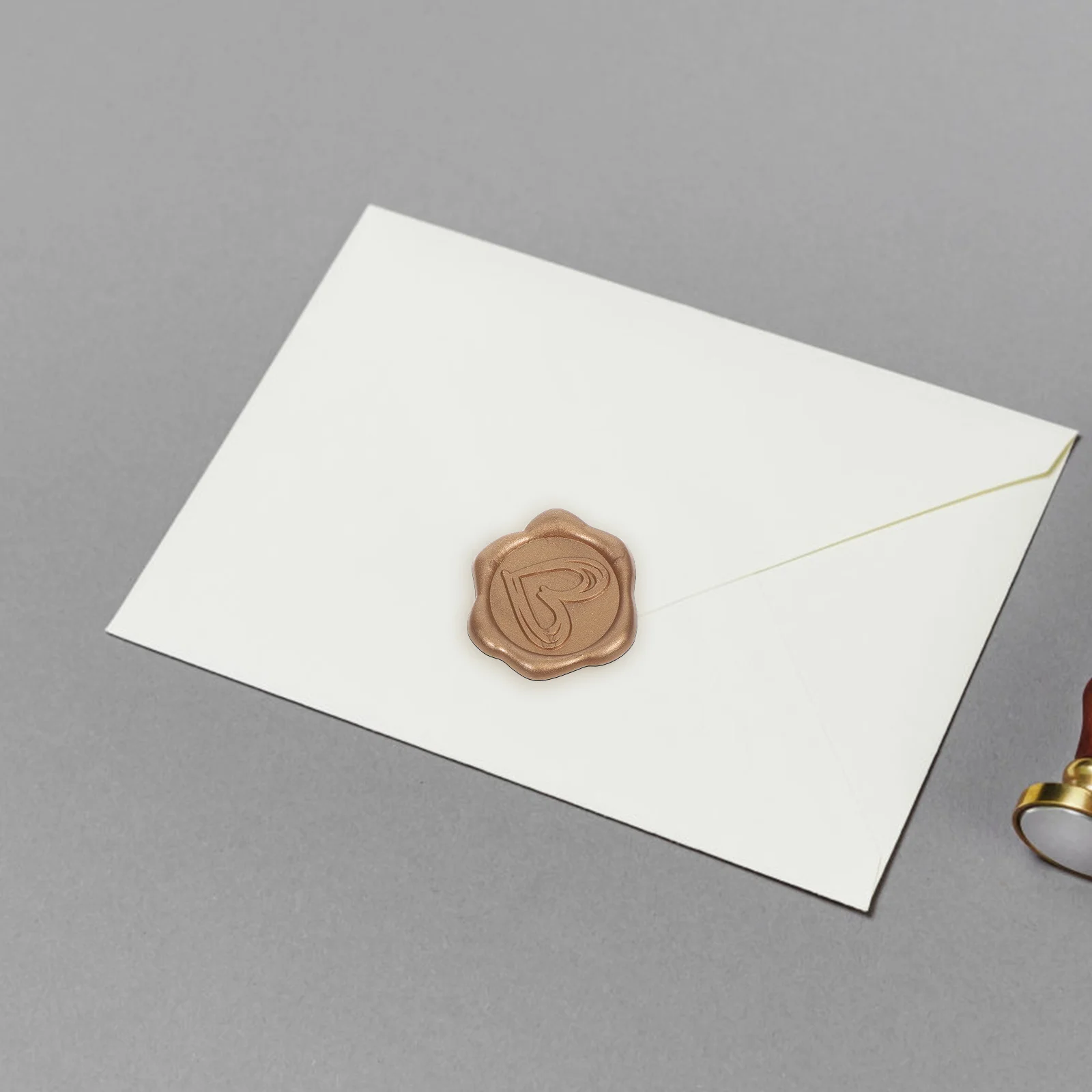 

50pcs Fire Wax Seal Stickers Heart-Shaped Self-Adhesive Envelope Stamp For Wedding Valentine'S Day Holiday Packaging Sealing
