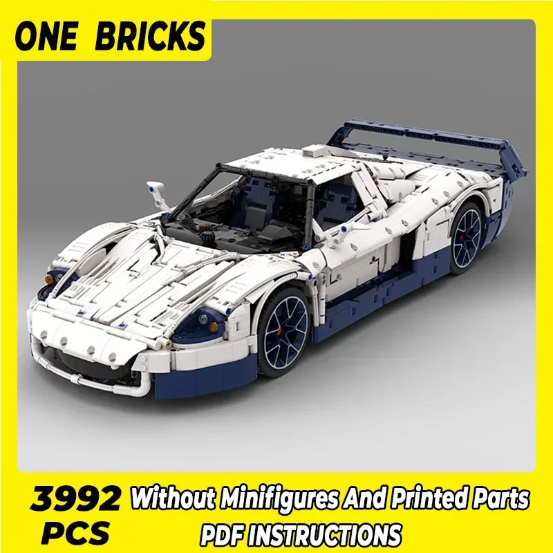 Moc Building Bricks City Car Model Speed Champion White MC12 Technology Modular Blocks Gifts Toys For Children DIY Sets Assembly