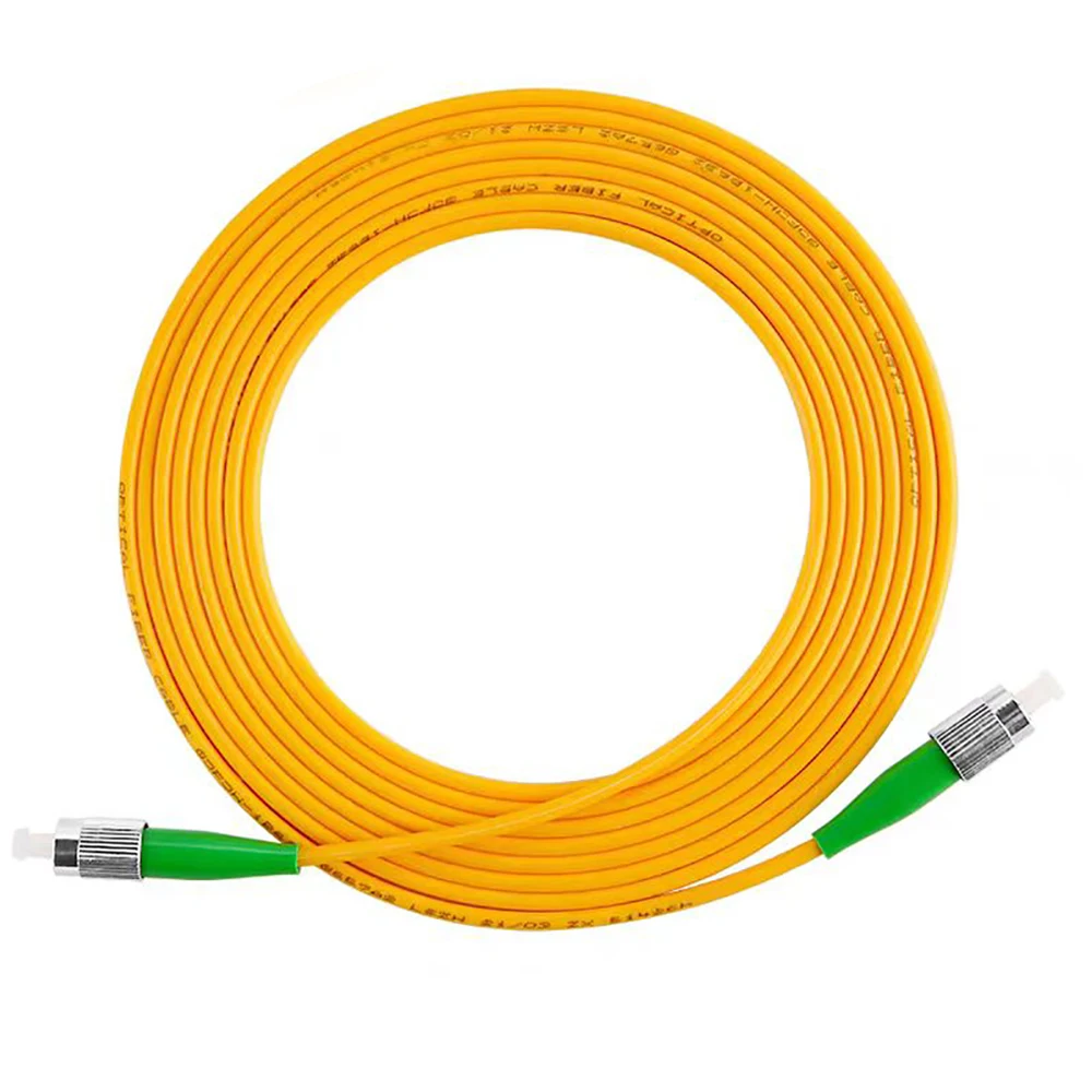 FC/APC-FC/APC 5M/10M Patchcord światłowodowy jednomodowy Simplex Core 3.0mm kable krosowe światłowodowe przedłużacz FTTH wewnętrzny