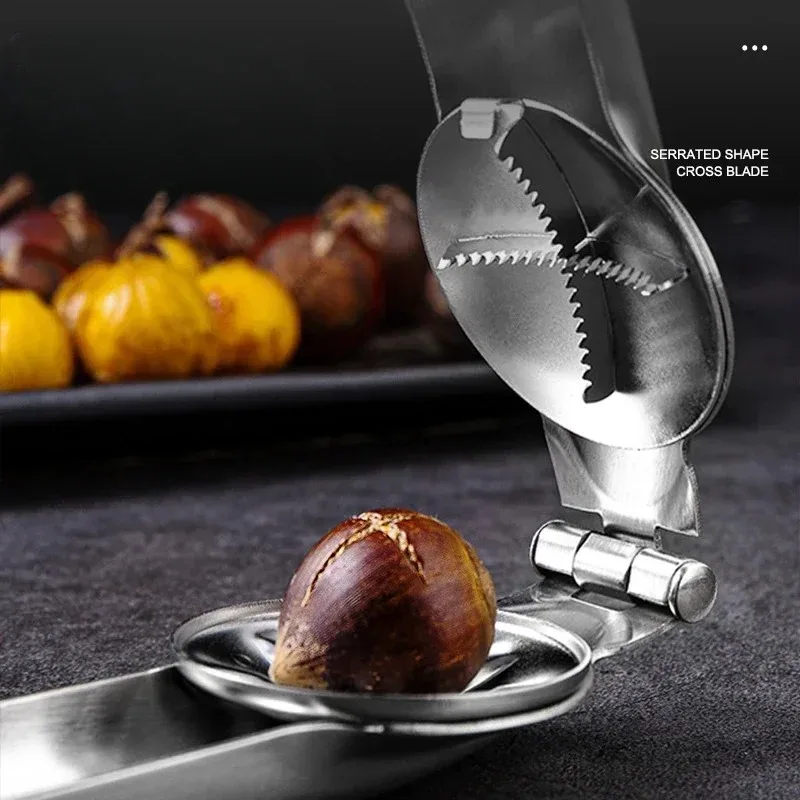 Chestnut shell opener, cross-shaped chestnut clamp, household multi-functional peeler tool, chestnut clamp, walnut clamp image 2