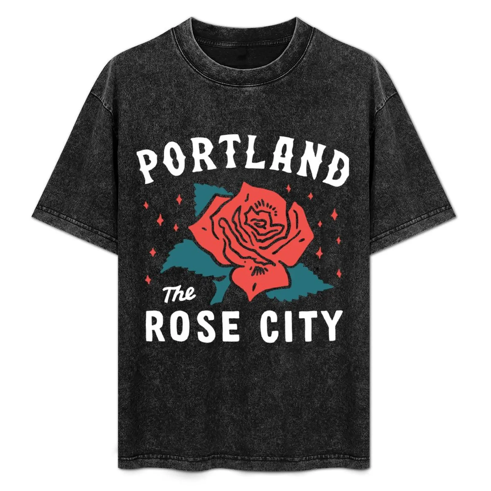 

Vintage Portland Oregon The Rose City T-Shirt Street Style Casual Tee Shirt
