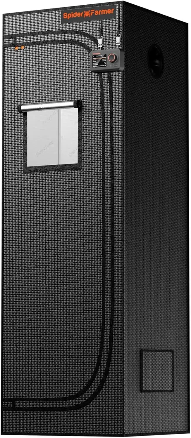 

2025 New 2x2x6 Grow Tent with Controller Hook, View Window, Side Buckle Door, 1680D Mylar for Indoor Hydroponic Growing