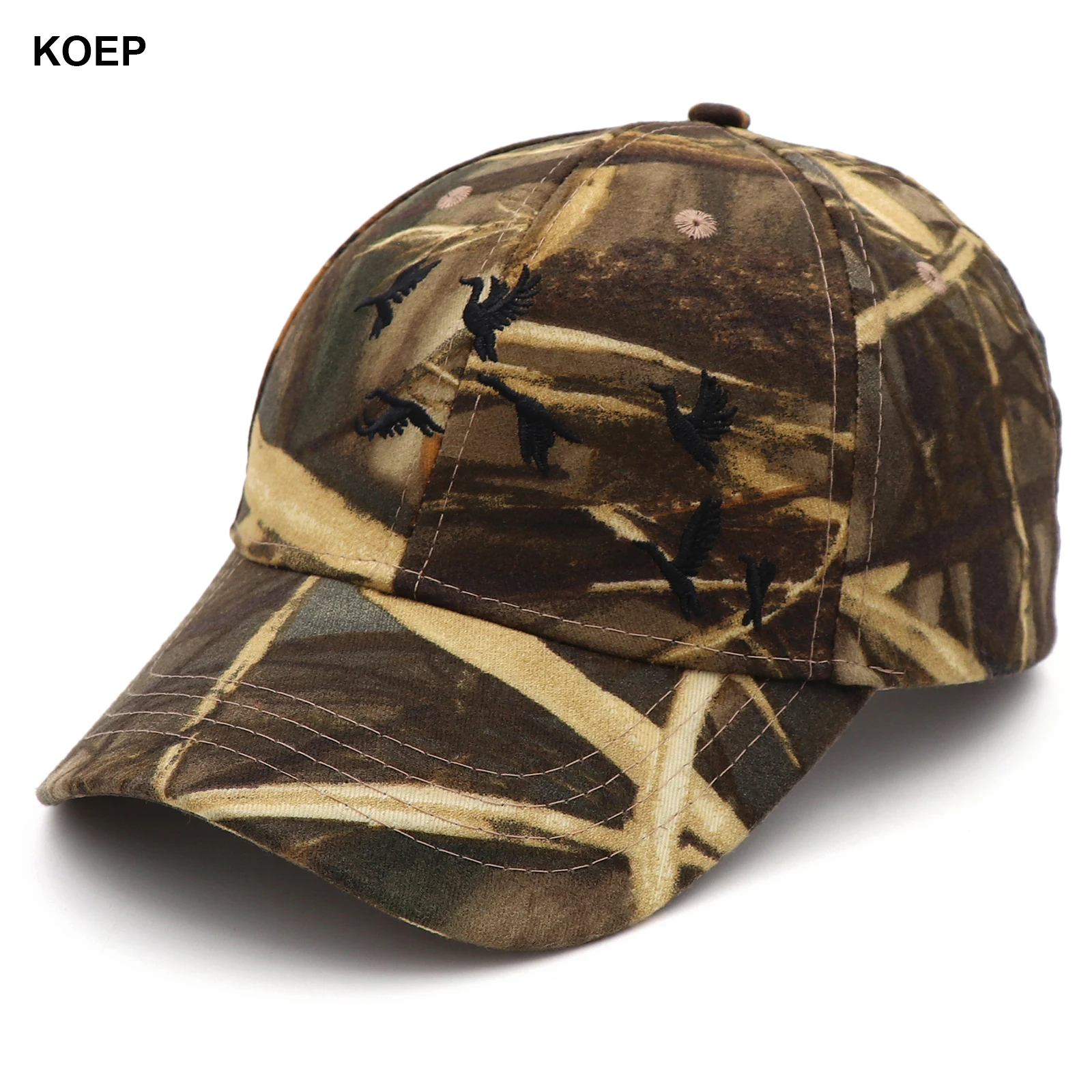 KOEP New Tree Orange Camo Baseball Cap Fishing Caps Men Outdoor Hunting Camouflage Jungle Hat Wild Duck Embroidery