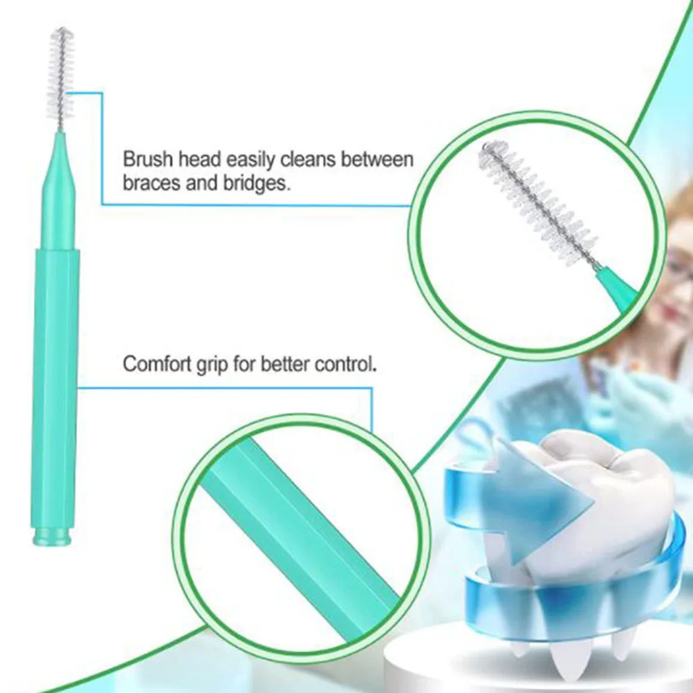Limpiador de huecos de dientes, cepillo Interdental portátil, herramienta de cuidado bucal para aliento fresco, aparatos de salud de las encías, limpieza Dental, 80 Uds.