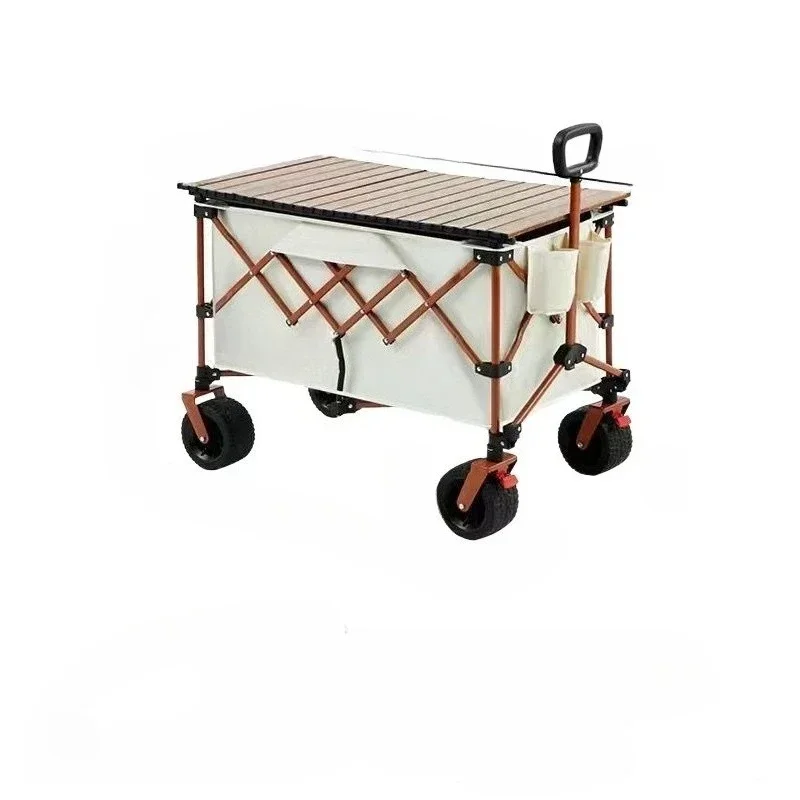 Carro plegable para acampar al aire libre, puesto plegable para niños, coche, camper, mesa enrollable de huevos portátil
